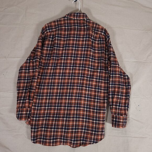 Stenstroms Flannel Button Shirt Mens XL Long Sleeve Plaid Fitted Body Soft - Picture 2 of 12